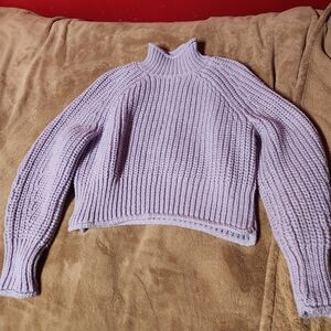 M h&m lilac balloon sleeve turtleneck